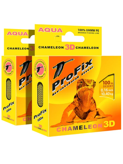 Aqua Плетеный шнур для рыбалки Chameleon 100m 0.16mm 10.4kg 2шт, 10,4 кг, 2 шт, фото 8