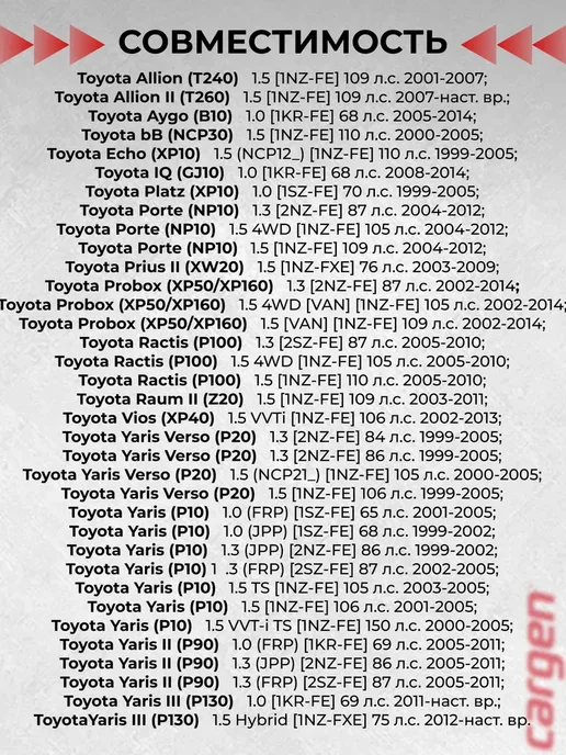 CARGEN Катушка зажигания для Toyota Yaris IQ Prius, вариант, фото 2