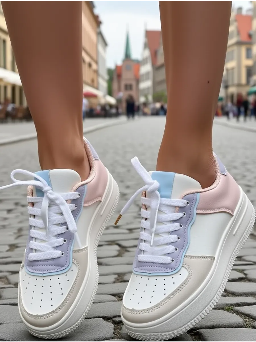 Кроссовки спортивные на платформе летние