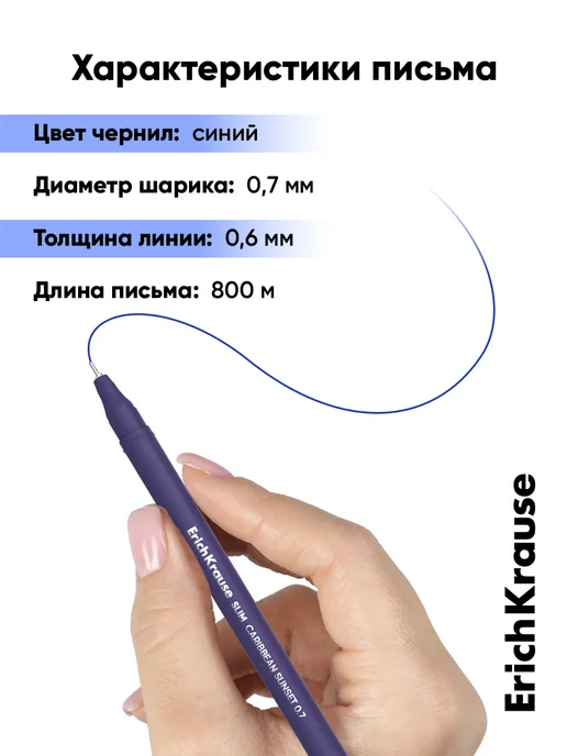 ErichKrause Ручки шариковые синие, 12 штук, синий, фото 4