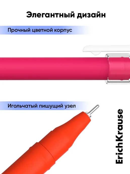 ErichKrause Ручки шариковые синие, 12 штук, синий, фото 6