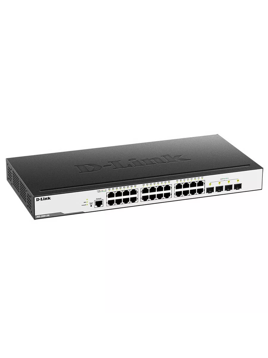 Коммутатор управляемый DGS-3000-28L/B1A, 24 портов