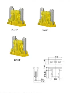 Предохранитель автомобильный micro 20А (3шт) Блок Б9 197672667 купить за 49 ₽ в интернет-магазине Wildberries