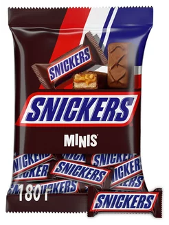 Шоколадные батончики Snickers Minis 180 г Snickers 197706856 купить за 317 ₽ в интернет-магазине Wildberries