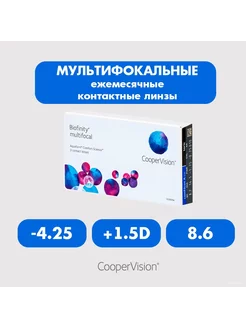 Biofinity Multifocal (3 линзы), 8.6, -4.25, +1.5D CooperVision 197719128 купить за 2 021 ₽ в интернет-магазине Wildberries