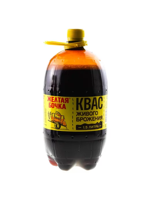 Желтая бочка Квас 6 шт. по 1,5 л, 6 шт, 1,5 л, фото 2