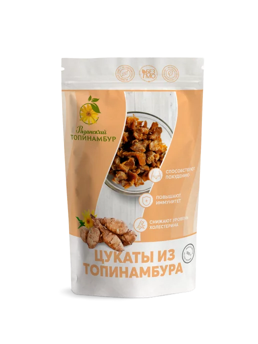 Рязанские просторы Цукаты из топинамбура 250гр. натуральные без сахара, 250 г, фото 2