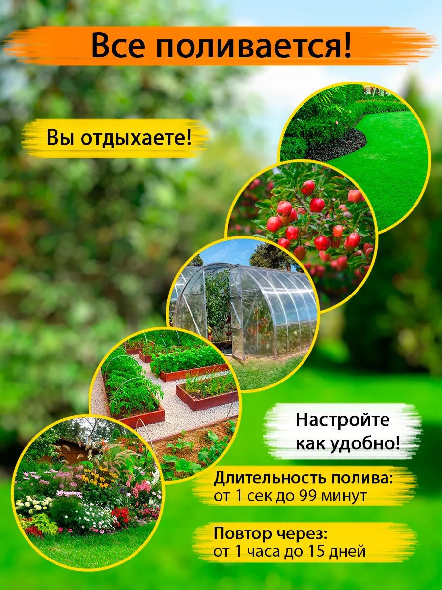 Таймер полива электронный на 3 выхода Hanci 197754752 купить в  интернет-магазине Wildberries