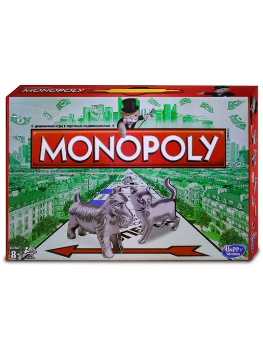 MONOPOLY Классическая игра-стратегия монополия "С котиком"