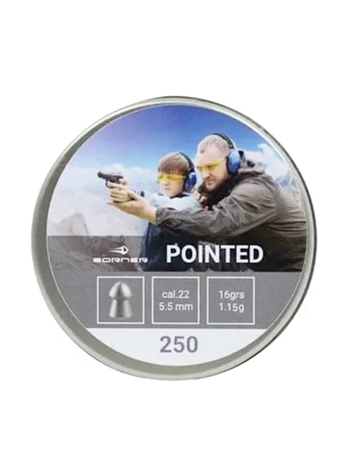 Borner Air Pistols Пули пневматические Pointed 5.5 мм 250 шт, 1.15 грамм, 250 шт