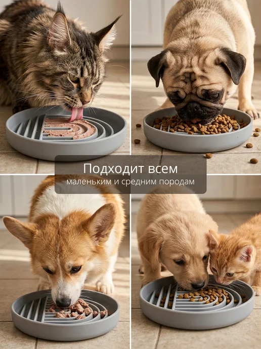 Игривый Капибарик Силиконовая миска для медленного кормления, вариант, фото 8