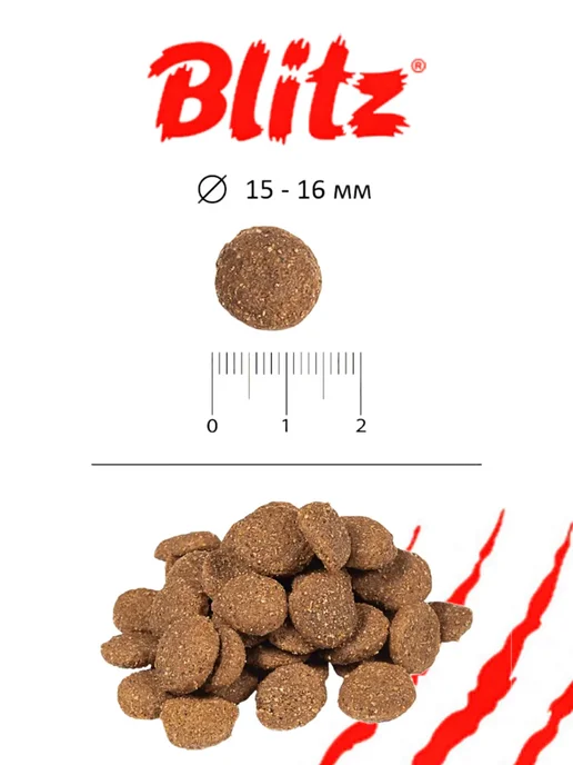 Сухой корм BLITZ Ячменем для собак, индейка, 15 кг, фото 4