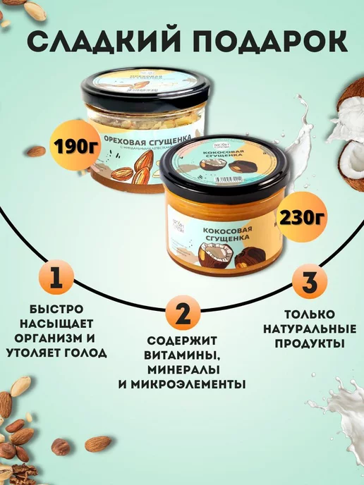 НастинСластин Сладкий подарок, набор из двух сгущенок 420г, 420 г, фото 2