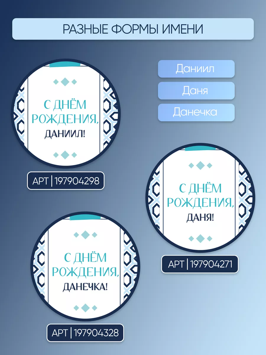 Красивая открытка GIF с Днем рождения Даниил с праздничным тортом — Скачайте на amjb.ru