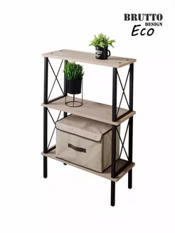 Стеллаж металлический напольный Лофт BRUTTO DESIGN Eco 197986526 купить за 3 842 ₽ в интернет-магазине Wildberries