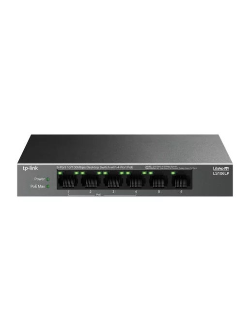 TP-link Коммутатор LS106LP неуправляемый 6 портов 10 100Мбит с, вариант, фото 3