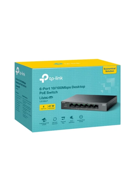 TP-link Коммутатор LS106LP неуправляемый 6 портов 10 100Мбит с, вариант, фото 5