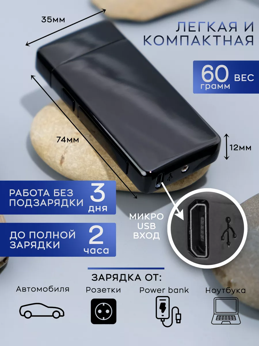 Электронная USB зажигалка в подарочной упаковке ELVISE 197994590 купить за  1 619 ₽ в интернет-магазине Wildberries