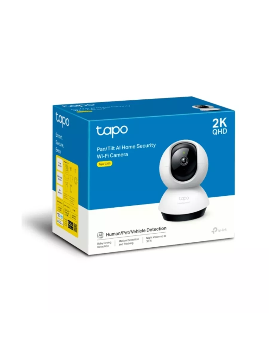 Домашняя поворотная камера 4Мп Tapo C220 TP-Link 197994789 купить за 3 596  ₽ в интернет-магазине Wildberries