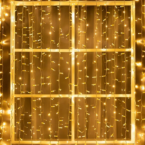 Гирлянда «Занавес» 2×3 м, IP65, УМС, белая нить, 760 LED