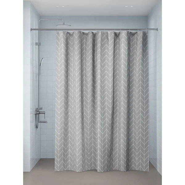 Фото товара на маркетплейсе wildberries Штора для ванной комнаты и душа тканевая 240х200 см