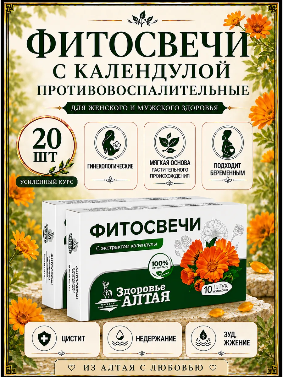 Фито свечи гинекологические с календулой беременным