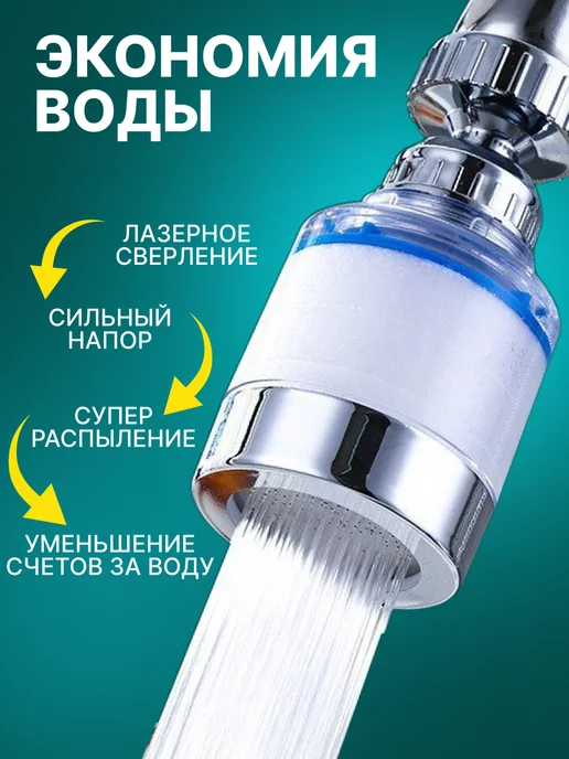 Cool aqua Фильтр для воды на кран пластиковый, белый, фото 2