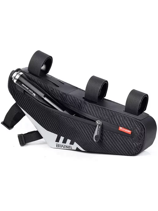 West Biking Сумка для велосипеда под раму 33x11.5x5.5см черная, 33x11.5x5.5 см, фото 7