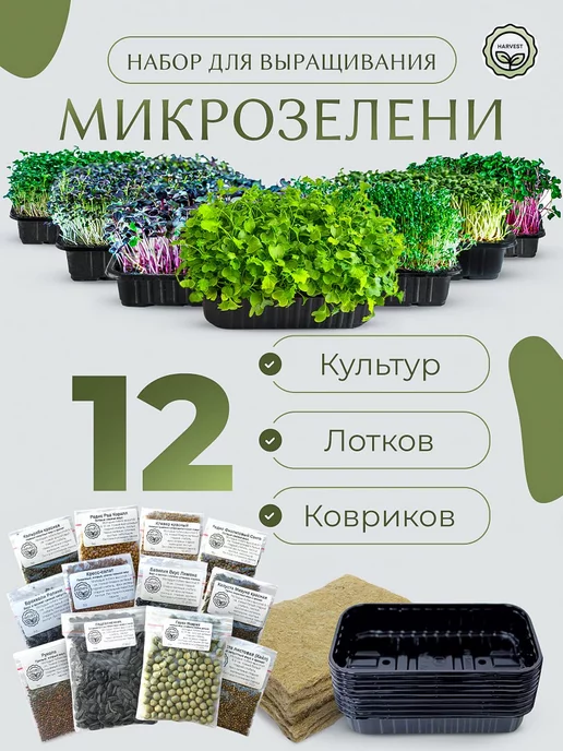 Harvest Микрозелень набор для выращивания 12 видов