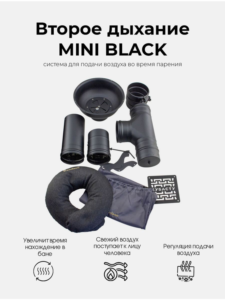 Вентиляция в баню Второе дыхание mini black woodson 198183751 купить за 12  424 ₽ в интернет-магазине Wildberries