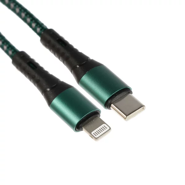Кабель Type-C — Lightning, 3 А, быстрая зарядка, 1 метр