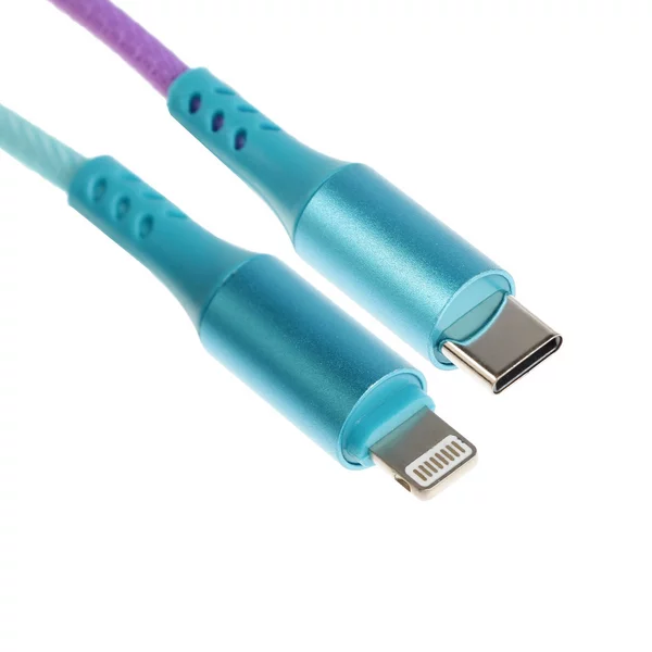 Кабель Type-C — Lightning, 3 А, быстрая зарядка, 1 метр