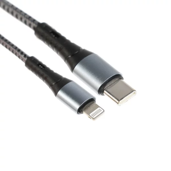 Кабель Type-C — Lightning, 3 А, быстрая зарядка, 1 метр