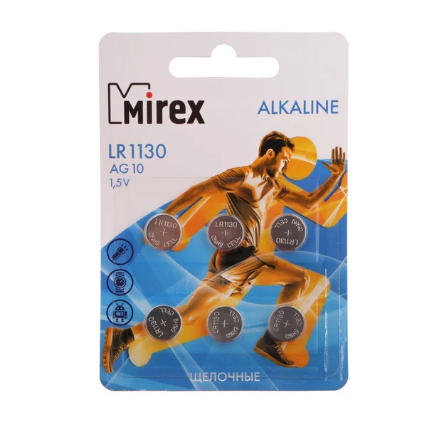 Батарейка алкалиновая AG10, 1.5В, блистер, 6 шт