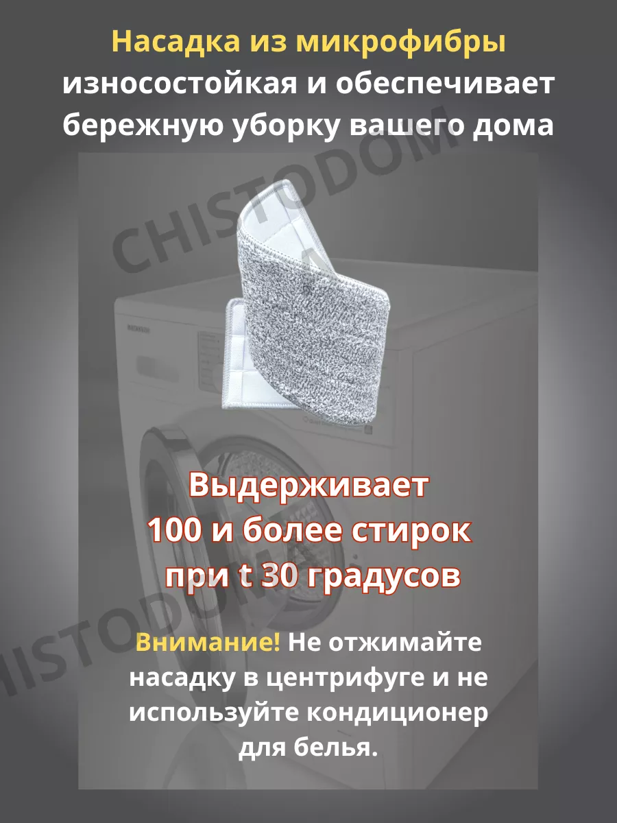 Насадка для швабры 45 см сменная из микрофибры CHISTODOMA 198204968 купить  за 438 ₽ в интернет-магазине Wildberries