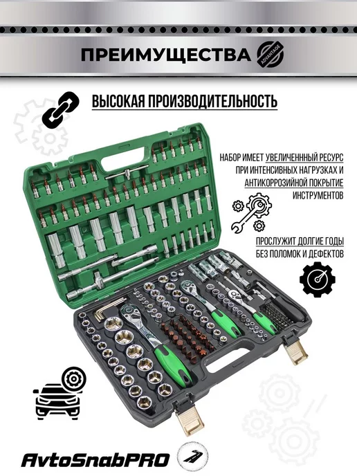HGA Professional Набор инструментов 172 усиленный, вариант, фото 4