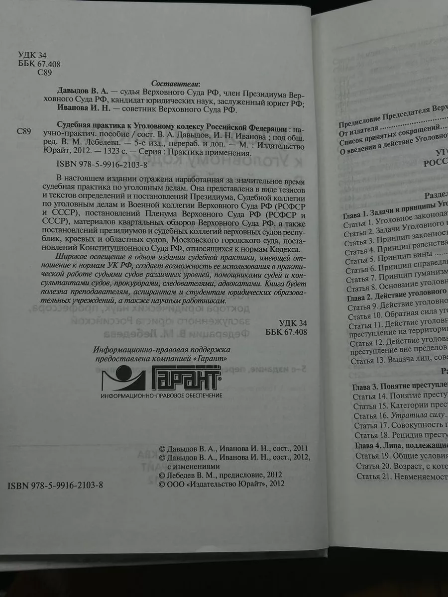 Судебная практика к уголовному кодексу РФ Юрайт 198226176 купить в  интернет-магазине Wildberries