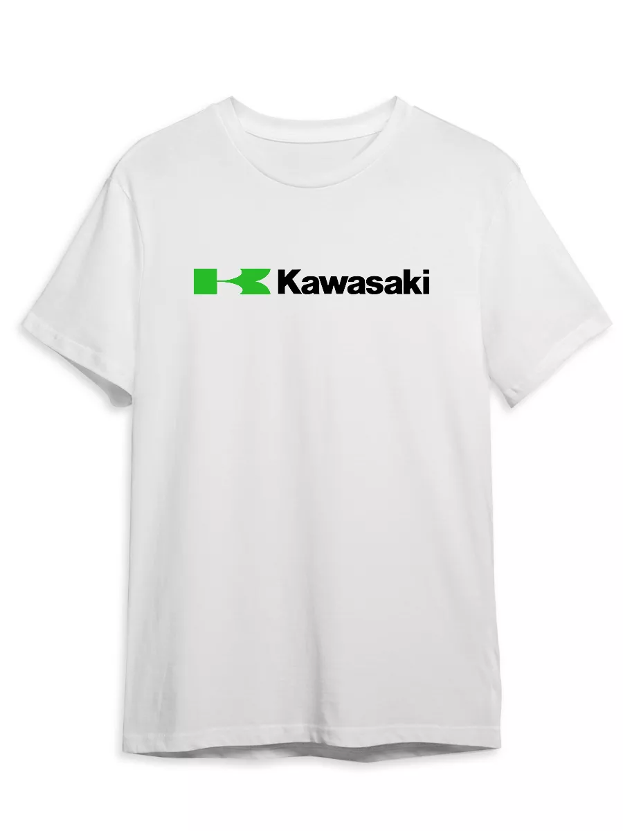 Футболка Логотип Kawasaki Мотоспорт Мотоцикл Минимализм