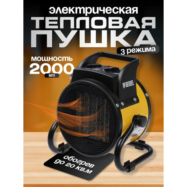 Тепловая пушка электрическая для обогрева 2000 Вт