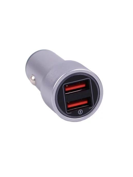 TAKARA Зарядное устройство для автомобиля PG-258, 2*USB, серебро, серебристый, фото 5