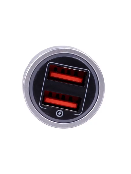 TAKARA Зарядное устройство для автомобиля PG-258, 2*USB, серебро, серебристый, фото 7
