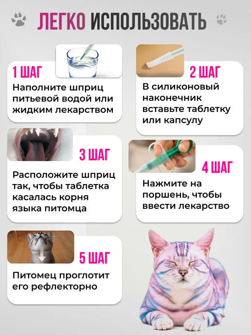 Zoowell Шприц таблеткодаватель для кормления котят и щенков, вариант, фото 6