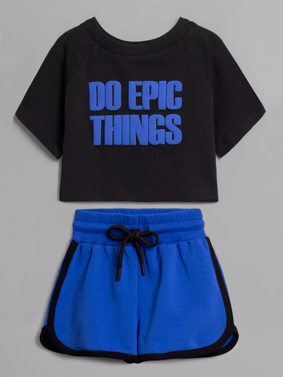 Футболка + шорты, Black