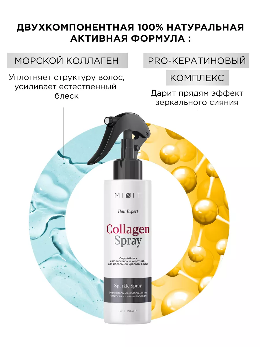 Шампунь для волос бальзам и спрей Hair Expert MIXIT 198362333 купить за 1  149 ₽ в интернет-магазине Wildberries