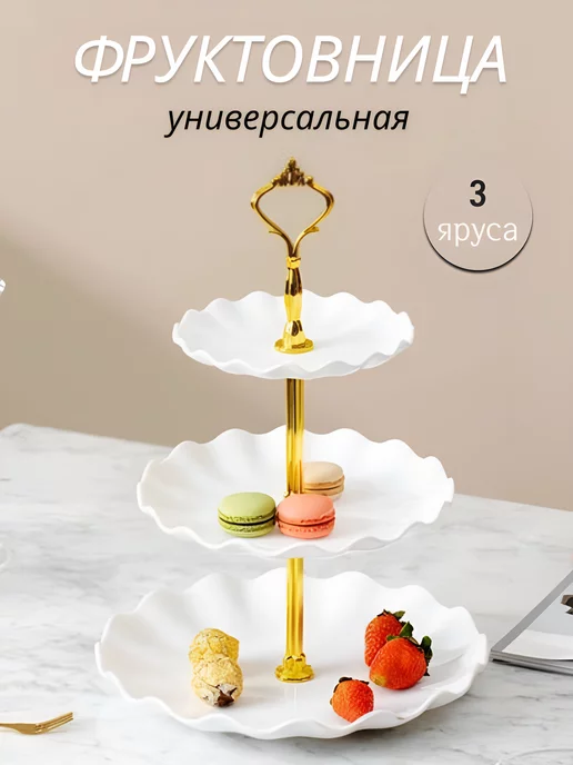 Фруктовница конфетница Фруктовница белая, белый