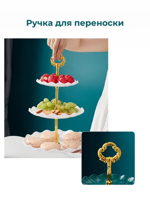 Фруктовница конфетница Фруктовница белая, белый, фото 4