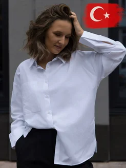 Рубашка оверсайз с длинным рукавом