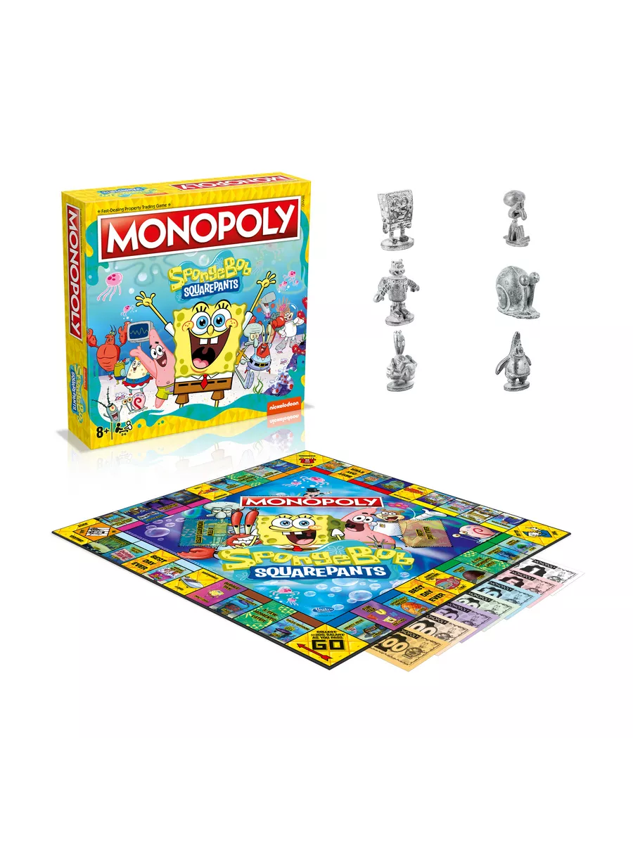 Монополия Spongebob Squarepants Губка Боб на английском язык MONOPOLY  198531288 купить за 5 063 ₽ в интернет-магазине Wildberries