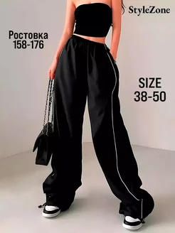 Спортивные штаны с лампасами y2k карго оверсайз sk8 StyleZone 198557164 купить за 1 382 ₽ в интернет-магазине Wildberries