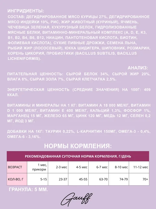 Сухой корм AWARD Котят для собак, индейка, курица, 10 кг, фото 2